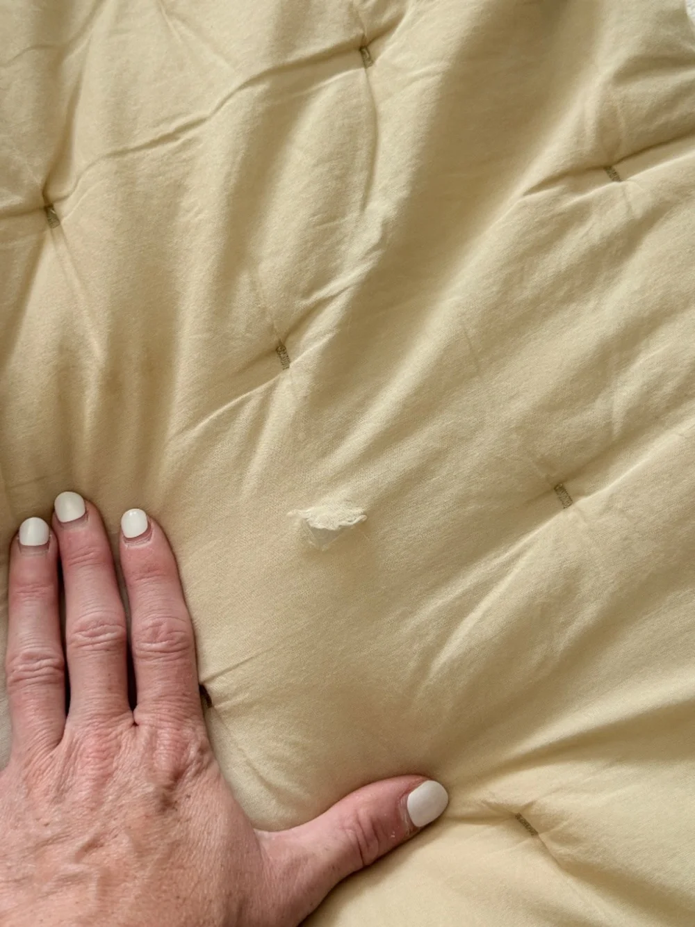 Pottery Barn Quilted Comforter Camel Tan King Size